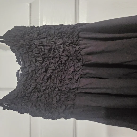 Just From Bali Black Spaghetti Strapped Dress Or Beach Cover O/S - Picture 3 of 7